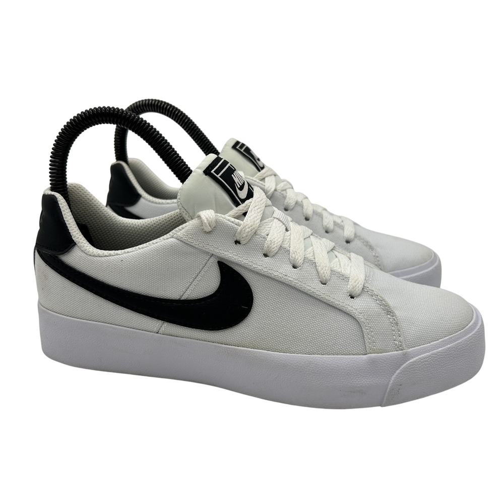 Nike Blazer Low Shoes Womens Sz 5.5 White Black Canvas‎ Classic CD5405-100